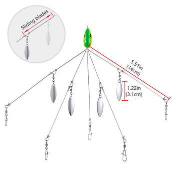 3-Pack Umbrella Alabama Fishing Rig with 5 Arms - Bassdash