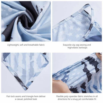 UPF 50+ UV Protection Earloop Neck Gaiter Windproof Bandanas - Bassdash