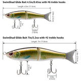 SwimShad Glide Baits Single-Jointed Hard Fishing Lure - Bassdash