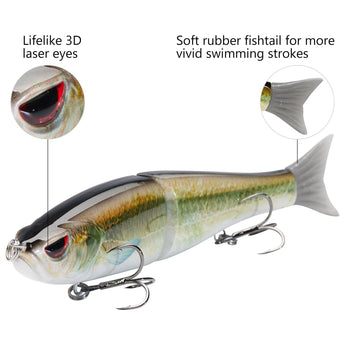 SwimShad Glide Baits Single-Jointed Hard Fishing Lure - Bassdash