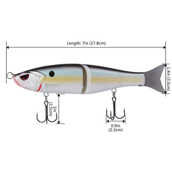 SwimShad Glide Baits Single-Jointed Hard Fishing Lure - Bassdash