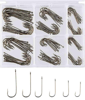 180 Pcs Aberdeen Hooks in Assorted Sizes - Bassdash