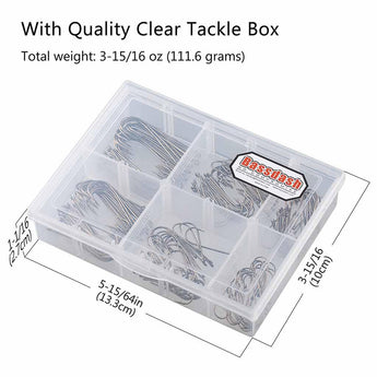 180 Pcs Aberdeen Hooks in Assorted Sizes - Bassdash