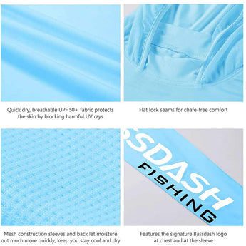 Men’s UPF 50+ Sun Long Sleeve Fishing Hoodie FS03M - Bassdash