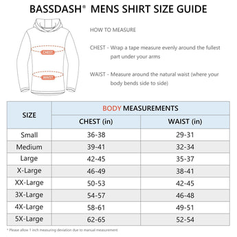 Men’s UPF 50+ Sun Long Sleeve Hooded Shirts FS03M - Bassdash