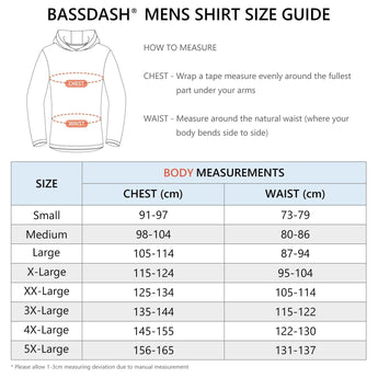 Men’s UPF 50+ Sun Long Sleeve Hooded Shirts FS03M - Bassdash
