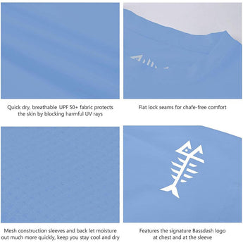 Men’s UPF 50+ Short Sleeve Fishing Shirt FS05M - Bassdash