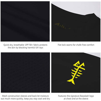 Men’s UPF 50+ Short Sleeve Fishing Shirt FS05M - Bassdash