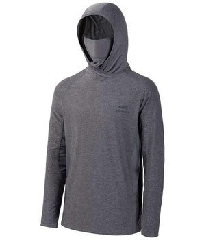 Men’s UPF 50+ Long Sleeve Fishing Hoodie with UV Neck Gaiter FS06M - Bassdash