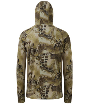 M's UPF 50+ Long Sleeve Camo Hoodie for Hunting with Mask FS06M