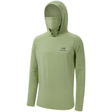 Men’s UPF 50+ Long Sleeve Fishing Hoodie with UV Neck Gaiter FS06M - Bassdash
