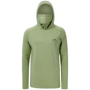 Men’s UPF 50+ Long Sleeve Fishing Hoodie with UV Neck Gaiter FS06M - Bassdash