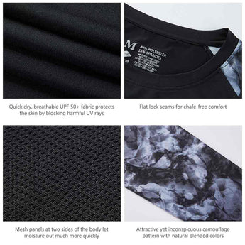 Men's UPF 50+ Camo Long Sleeve Fishing Shirt FS08M - Bassdash