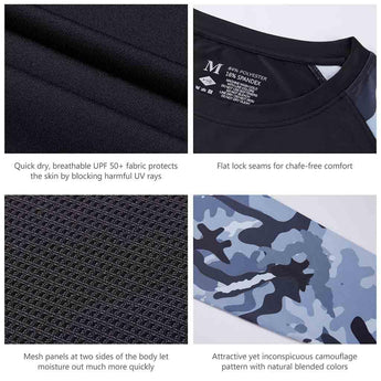 Men's UPF 50+ Camo Long Sleeve Fishing Shirt FS08M - Bassdash