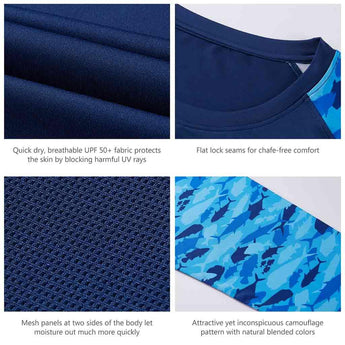 Men's UPF 50+ Camo Long Sleeve Fishing Shirt FS08M - Bassdash