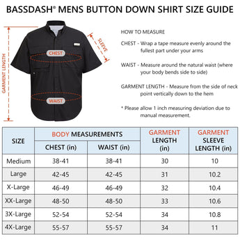 Men's UPF 50+ Short Sleeve Button Down - Bassdash