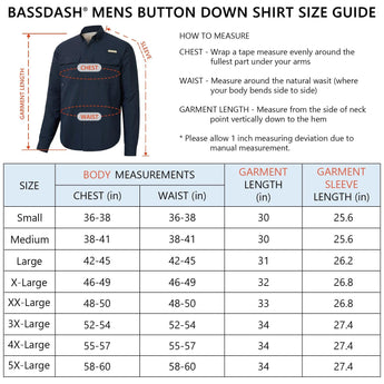 Men's UPF 50+ Long Sleeve Fishing Button Down Shirt FS21M - Bassdash
