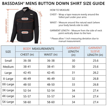 Men's UPF 50+ Long Sleeve Fishing Button Down Shirt FS21M - Bassdash