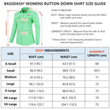 Women's UPF 50+ Long Sleeve Button Down Shirt FS21W - Bassdash