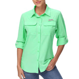 Women's UPF 50+ Long Sleeve Button Down Shirt FS21W - Bassdash