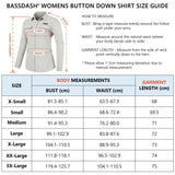 Women's UPF 50+ Long Sleeve Button Down Shirt FS21W - Bassdash