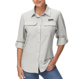 Women's UPF 50+ Long Sleeve Button Down Shirt FS21W - Bassdash