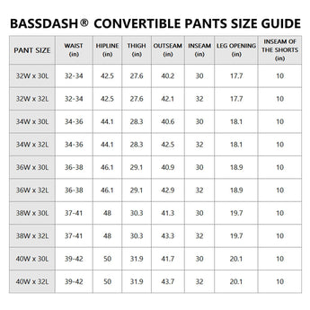 Men’s UPF 50+ Quick Dry Convertible Pants FP02M - Bassdash