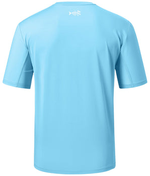 Men UPF 50+ Short Sleeve Pocket Sun Shirt FS26M