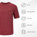 Men's UPF 50+ Short Sleeve Pocket T-Shirt FS26M - Bassdash