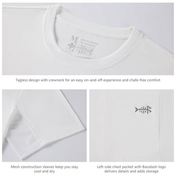 Men's UPF 50+ Short Sleeve Pocket T-Shirt FS26M - Bassdash