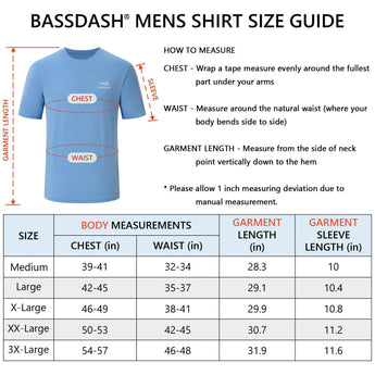Men's UPF 50+ Short Sleeve T-Shirts FS27M - Bassdash