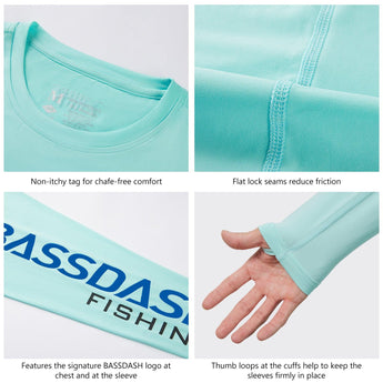 Men's UPF 50+ Long Sleeve UV Sun Shirts FS31M - Bassdash