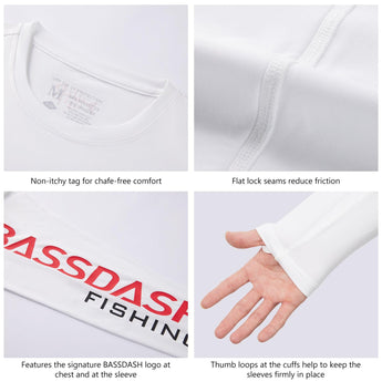 Men's UPF 50+ Long Sleeve UV Sun Shirts FS31M - Bassdash