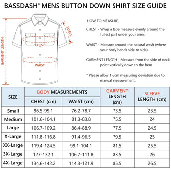 Men's UPF 50+ Short Sleeve Snap Button Down Shirts - Bassdash