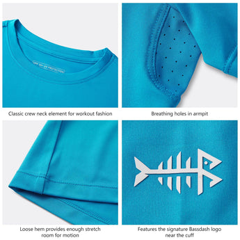 Women's UPF 50+ Short Sleeve T-Shirts - Bassdash