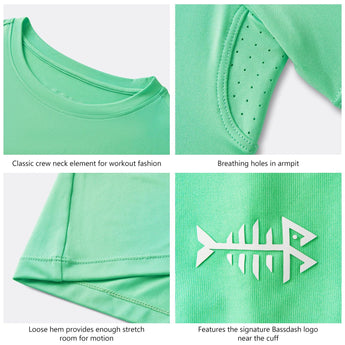 Women's UPF 50+ Short Sleeve T-Shirts - Bassdash