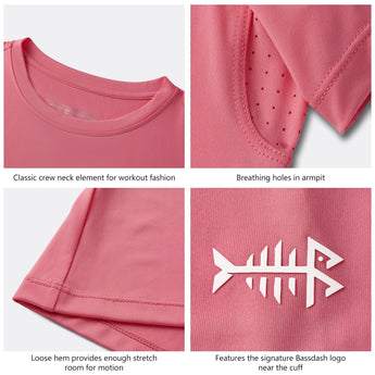 Women's UPF 50+ Short Sleeve T-Shirts - Bassdash