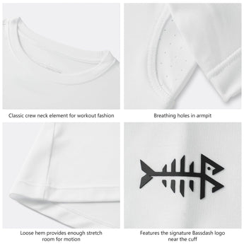 Women's UPF 50+ Short Sleeve T-Shirts - Bassdash