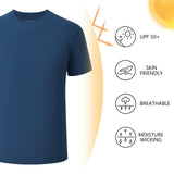 Men's UPF 50+ Cotton Blend Short Sleeve T-Shirts - Bassdash