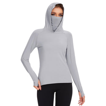 Women's UPF 50+ Mask Hoodie Shirt - Bassdash