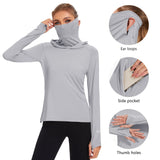 Women's UPF 50+ Mask Hoodie Shirt - Bassdash