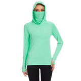 Women's UPF 50+ Mask Hoodie Shirt - Bassdash