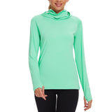 Women's UPF 50+ Mask Hoodie Shirt - Bassdash