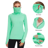 Women's UPF 50+ Mask Hoodie Shirt - Bassdash