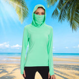 Women's UPF 50+ Mask Hoodie Shirt - Bassdash