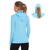 Women's UPF 50+ Mask Hoodie Shirt - Bassdash