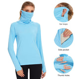 Women's UPF 50+ Mask Hoodie Shirt - Bassdash