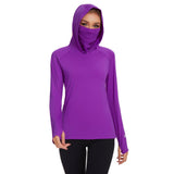 Women's UPF 50+ Mask Hoodie Shirt - Bassdash