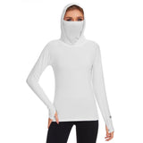 Women's UPF 50+ Mask Hoodie Shirt - Bassdash
