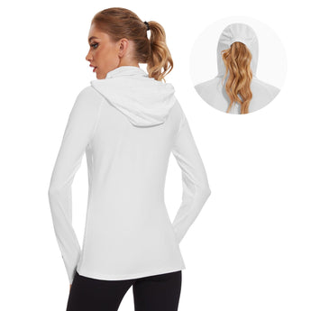 Women's UPF 50+ Mask Hoodie Shirt - Bassdash